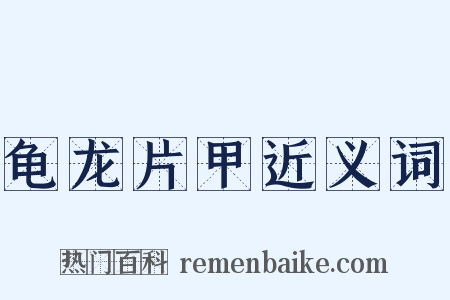 龟龙片甲近义词是什么意思的图片